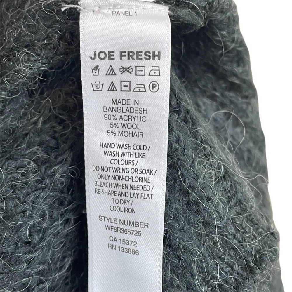 Joe Fresh grey charcoal cascade open front flyaway cardigan extra small MSRP 39 - Picture 10 of 12